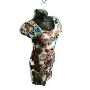 White Multi Bodycon Dress